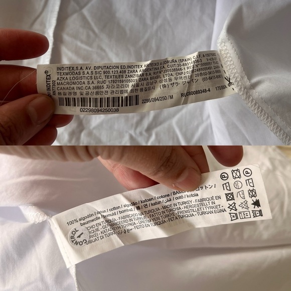 NWT ZARA White Cotton Midi Dress with Tie-Back M - Picture 10 of 15